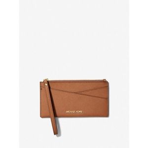 Michael Kors Jet Set Medium Saffiano Leather Crossover Wristlet NWT, Brown